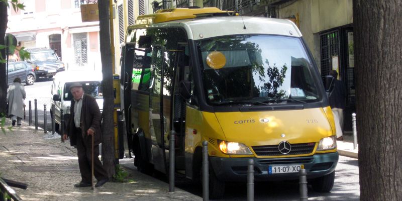 Bus, Omnibus, Linie, Haltestelle, Lissabon